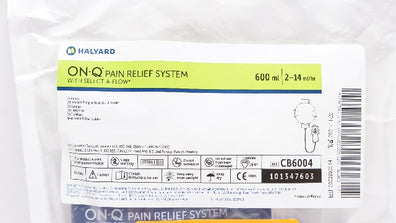 Halyard CB6004 ON-Q Pain Relief System w/Select-A-Flow, 600ml, 2-14ml/hr (x)